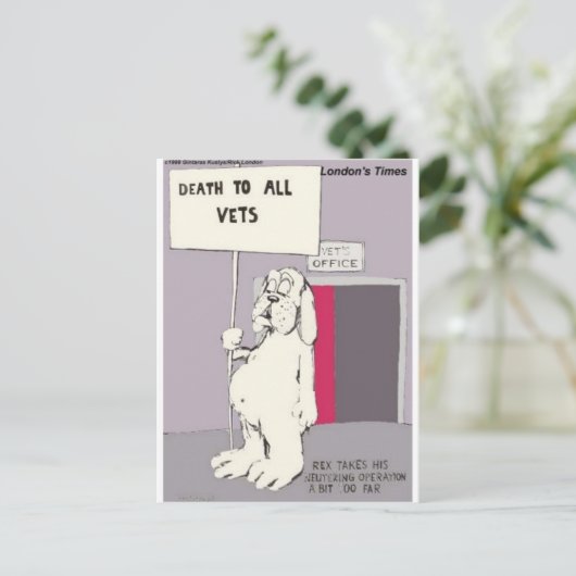 Carte Postale Lutte contre les chiens neutres Retour Dons amusan (Debout devant)