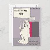 Carte Postale Lutte contre les chiens neutres Retour Dons amusan (Devant / Derrière)