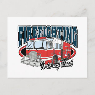 Carte Postale Lutte contre l'incendie dans mon sang