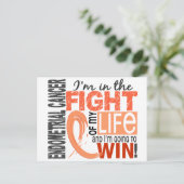 Carte Postale Lutte Contre Mon Vie Cancer De L'Endomètre (Debout devant)