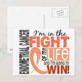 Carte Postale Lutte Contre Mon Vie Cancer De L'Endomètre (Devant / Derrière)