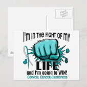 Carte Postale Lutte De Ma Vie 2 Cancer Du Céramique (Devant / Derrière)