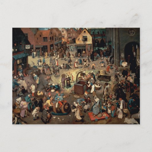 Carte Postale Lutte entre Carnaval et Carême, 1559 (Devant)