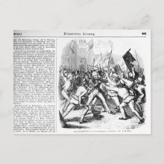 Carte Postale Lutte entre les Républicains et le Parlement (Devant)