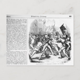 Carte Postale Lutte entre les Républicains et le Parlement