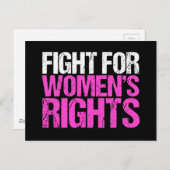 Carte Postale Lutte pour les droits des femmes (Devant / Derrière)