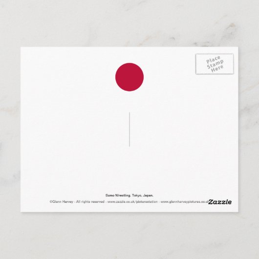 Carte Postale Lutte SUMO (Dos)