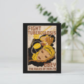 Carte Postale Lutter Contre La Tuberculose Obéir Aux Règles De S (Debout devant)