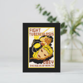 Carte Postale Lutter contre la tuberculose ~ Respecter les règle (Debout devant)