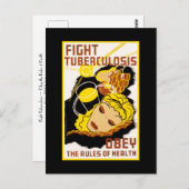 Carte Postale Lutter contre la tuberculose ~ Respecter les règle (Devant / Derrière)