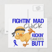 Carte Postale Lutter contre le cancer du côlon de poussins (Devant / Derrière)