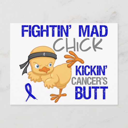 Carte Postale Lutter contre le cancer du côlon de poussins (Devant)