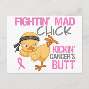 Carte Postale Lutter contre le cancer du sein des poussins