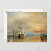 Carte Postale Lutter contre le Téméraire par Joseph Turner, Art  (Devant / Derrière)