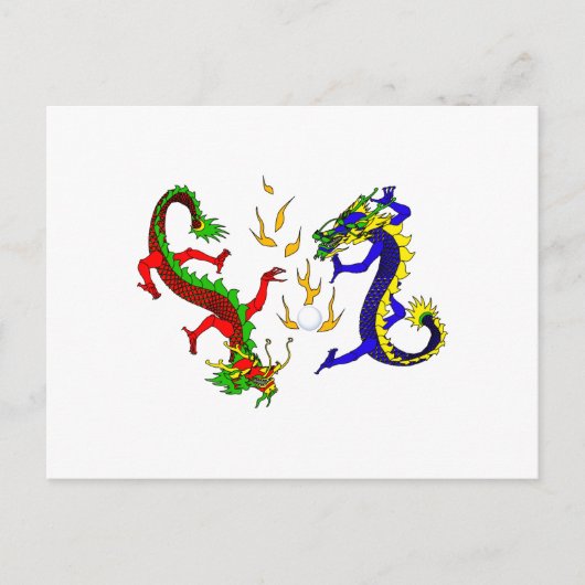 Carte Postale Lutter contre les dragons (Devant)
