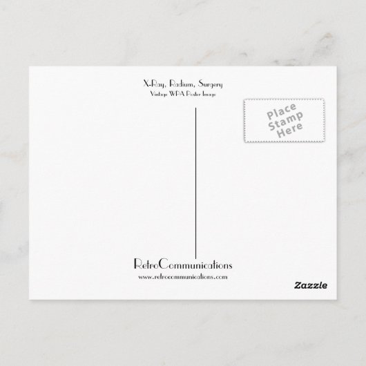 Carte Postale Lutter contre les rayons X, le radium, la chirurgi (Dos)