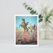Carte Postale Lutter pour le trou d'eau (litho couleur) (Debout devant)