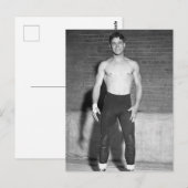 Carte Postale Lutteur des années 1940 (Devant / Derrière)