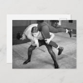 Carte Postale Lutteurs Chauds (Devant / Derrière)