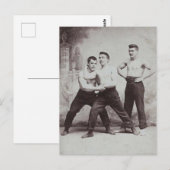 Carte Postale Lutteurs victoriens (Devant / Derrière)