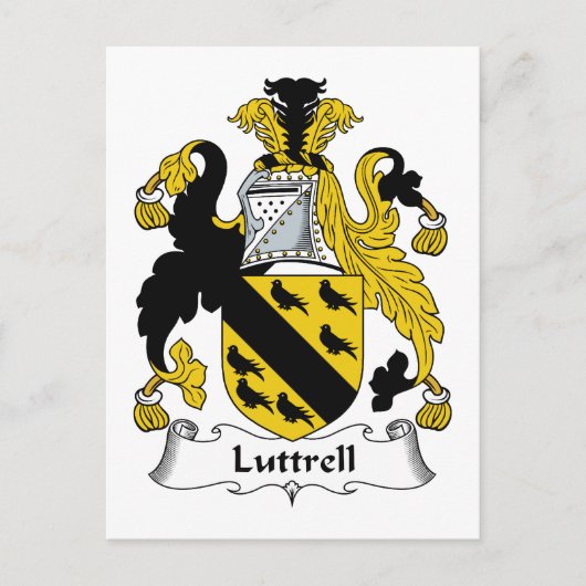 Carte Postale Luttrell Family Crest (Devant)