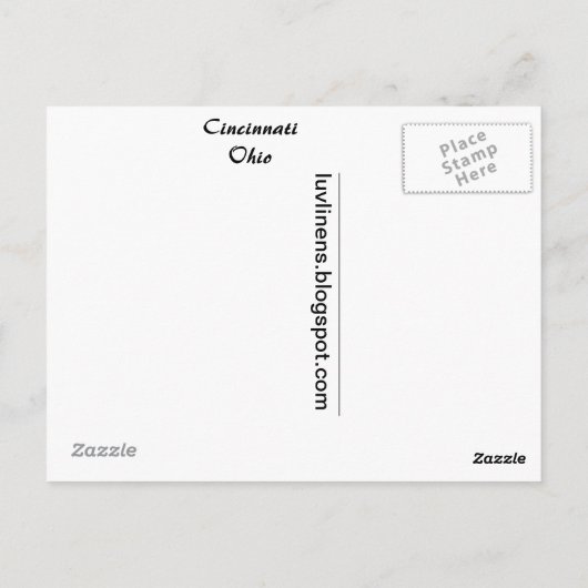 Carte Postale luvlinens.blogspot.com (Dos)