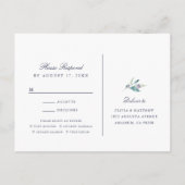 Carte postale Luxe Floral RSVP avec choix de repas (Dos)