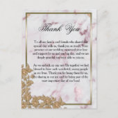 Carte Postale Luxe Mariage en marbre rose et perles (Devant)