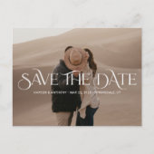 Carte Postale Luxe Overlay Mariage moderne Enregistrer la date C (Devant)