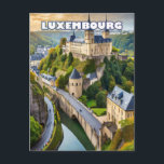 Carte Postale Luxembourg, joyau niché entre vallées et collines<br><div class="desc">Luxembourg,  où l'art et la culture s'épanouissent,  Dans les musées,  les théâtres,  les parcs où les esprits se délient. Les cafés intimes,  les marchés vibrants, Sont le cœur battant d'une ville rayonnante.</div>