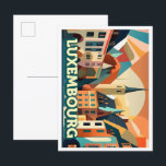 Carte Postale Luxembourg Voyage artistique coloré<br><div class="desc">Luxembourg Voyage artistique coloré</div>