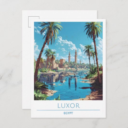 Carte Postale Luxor Egypt Vintage voyage (Devant / Derrière)