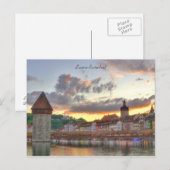 Carte postale Luzern Suisse Pont de la Vieille Vil (Devant / Derrière)