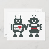 Carte Postale LV - Robots - Amour (Devant / Derrière)