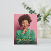 Carte Postale Lycée Faire-part de diplôme simple chic P (Debout devant)