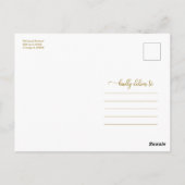 Carte Postale Lycée Faire-part de diplôme simple chic P (Dos)