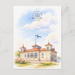 Carte Postale Lycée national, Kronoby, Finlande Voyage