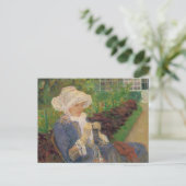Carte Postale Lydia Crocheting dans le Jardin de Marly, Mary Cas (Debout devant)