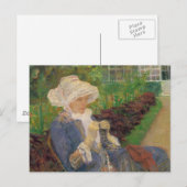 Carte Postale Lydia Crocheting dans le Jardin de Marly, Mary Cas (Devant / Derrière)