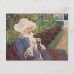 Carte Postale Lydia Crocheting en Jardin à Marly, Mary Cassatt