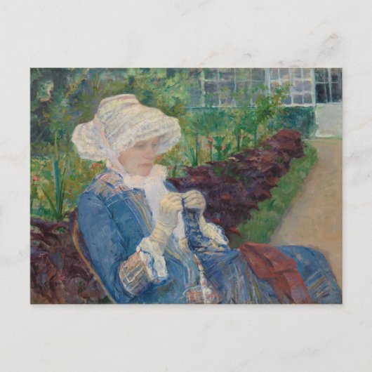 Carte Postale Lydia Crocheting in the Garden at Marly (Devant)