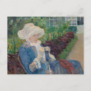 Carte Postale Lydia Crocheting in the Garden at Marly