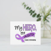 Carte Postale Lymphome de Hodgkin MON HÉROS MA FILLE 42 (Debout devant)