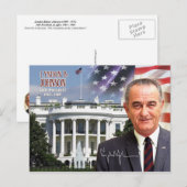 Carte Postale Lyndon B. Johnson - 36e président des États-Unis (Devant / Derrière)