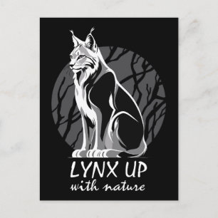 Carte Postale Lynx avec la nature