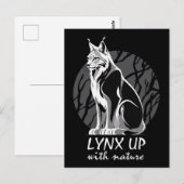 Carte Postale Lynx avec la nature (Devant / Derrière)
