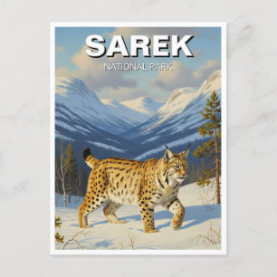 Carte Postale Lynx dans le parc national de Sarek Suède Voyage