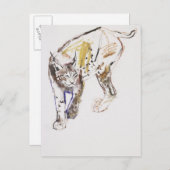 Carte Postale Lynx européenne (Devant / Derrière)