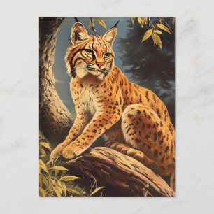 Carte Postale Lynx vintage