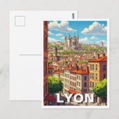 Carte Postale Lyon France Basilique Travel (Devant / Derrière)
